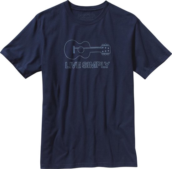 Patagonia Live Simply Guitar t shirt Heren blauw Maat M bol