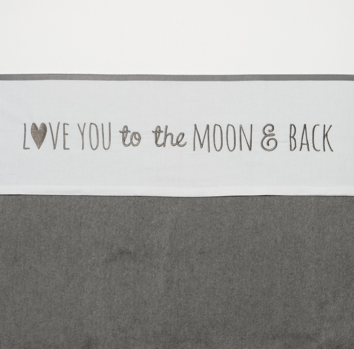 Meyco Baby Love you to the moon & back ledikant laken - grey - 100x150cm - Meyco
