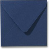 Luxe vierkante enveloppen - 100 stuks - 14x14 cm - Donkerblauw - 90 grams - 140x140 mm