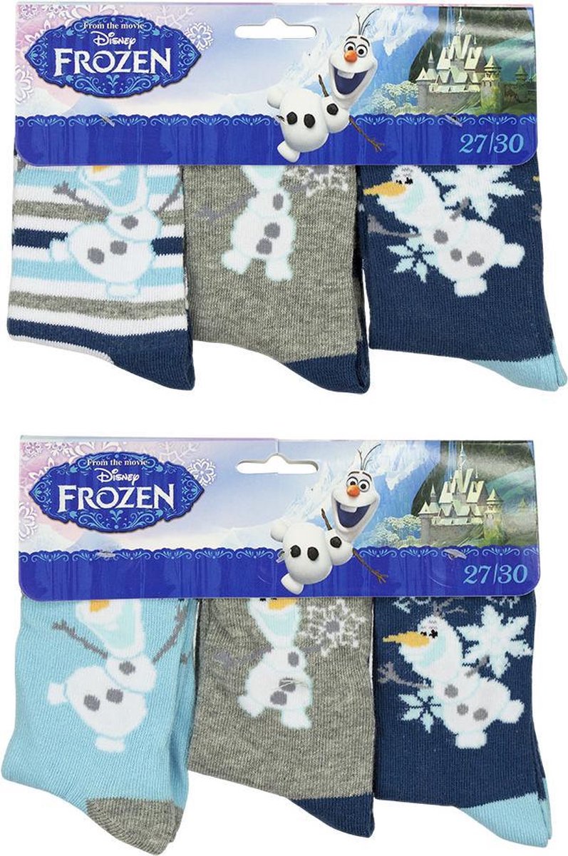 6 paires de chaussettes Disney Frozen Olaf taille 31-34 | bol.com