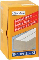 2x Avery Zweckform frankeeretiketten 135x38mm, doos a 1000 stuks