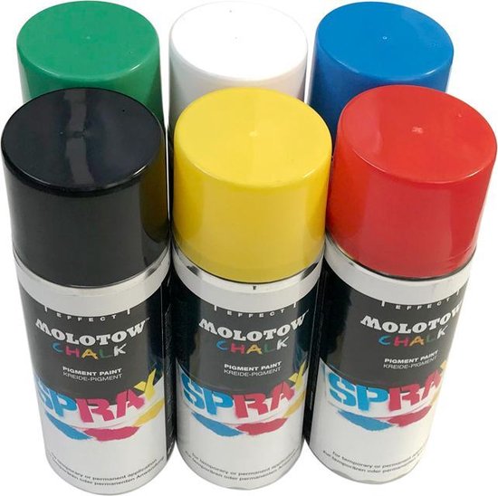 Ensemble de peinture à la craie MTN - 6 couleurs aérosol 400ml