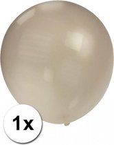 Mega ballon zilver metallic 90 cm