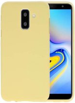 BackCover Hoesje Color Telefoonhoesje voor Samsung Galaxy A6 Plus - Geel