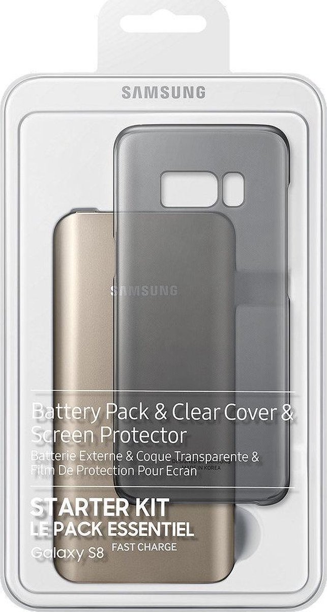 Samsung batterij kit (cover+SP+5.2 powerbank+kabel) - zwart - voor Samsung S8