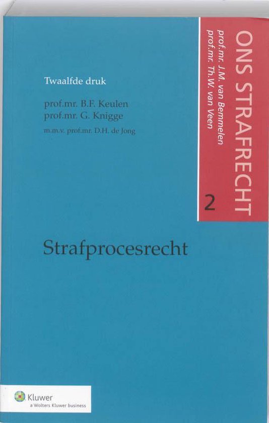 Strafprocesrecht ons strafrecht - cover