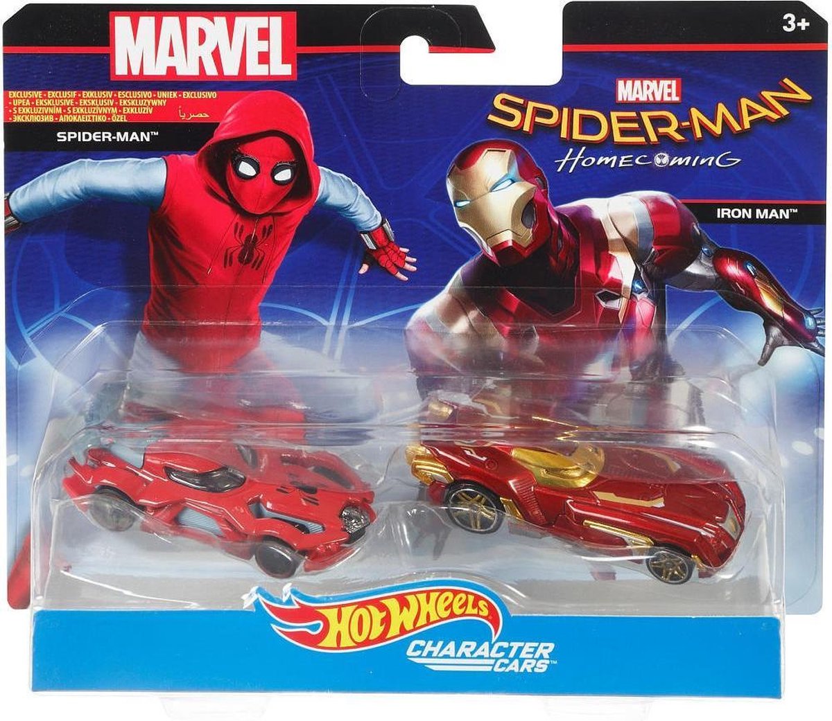 Hot Wheels Character Cars Spiderman Rood 7 Cm 2-pack | bol.com