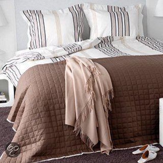 Concentratie aanwijzing Zichtbaar Walra Gewatteerde deken Quilt Satijn Off-white/Taupe Hotel Collection |  bol.com