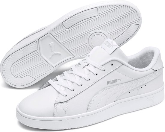 PUMA Court Breaker Derby L Sneakers Unisex - Puma White / Puma White / Silver - Maat 42 PUMA Court Breaker Derby L Sneakers Unisex - Puma White / Puma White / Silver - Maat 42