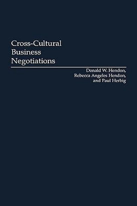 Cross-Cultural Business Negotiations - cover