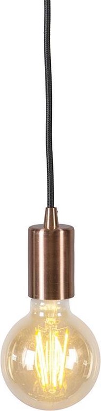 QAZQA Facil 1 - Lampe à suspension minimaliste - 1 lumière - 45 mm - cuivre