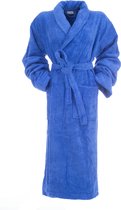 [SintTip] Knuffelzachte Bamboe Sauna Badjas - Parlement Blauw - unisex maat XXL - dames / heren - hotelkwaliteit - luxe badstof badjas met sjaalkraag - ochtendjas/duster/badmantel
