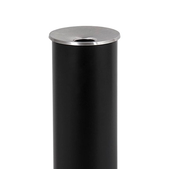 Rookpaal - - - 64 x 12,5 cm - Zwart geborsteld RVS