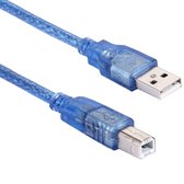 Standaard USB 2.0 A mannetje naar B mannetje kabel met 2 kernen, Lengte: 1.8 meter