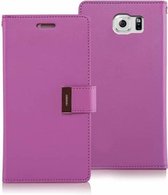 Telefoonhoesje Geschikt voor: Samsung Galaxy S6 Rich Diary Wallet Case Paars