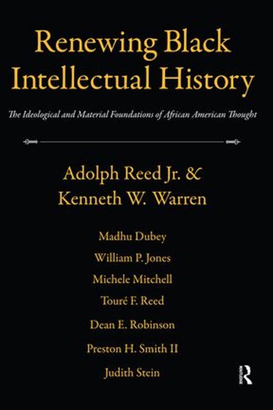 Renewing Black Intellectual History - cover