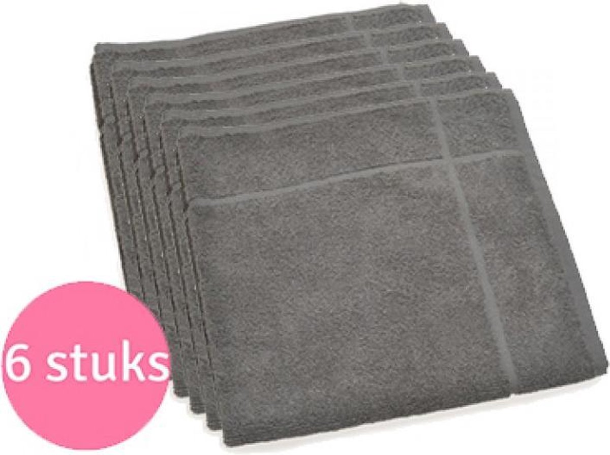 Clarysse Voordeelpakket Keukendoek Grijs 6 stuks