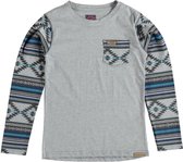 Indian blue stevige grijze longsleeve Maat - 152