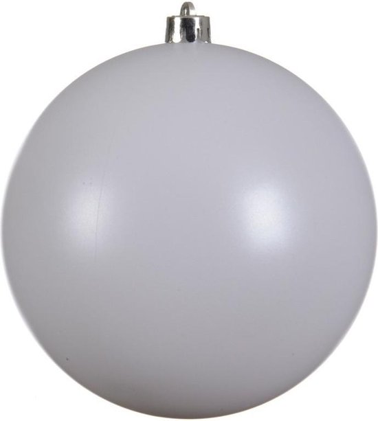 1x winter witte kunststof kerstballen 14 cm - mat - winter witte kerstboom... | bol.com