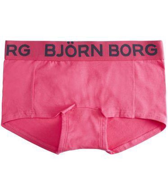 Bjorn Borg Minishorts Seasonal Solids - Ondergoed - Dames - 2 Pack - Roze/Zwart - 42 | bol.com