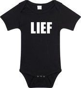 Lief tekst baby rompertje zwart jongens en meisjes - Kraamcadeau - Babykleding 56 (1-2 maanden)