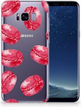 Geschikt voor Samsung Galaxy S8 Plus TPU siliconen Hoesje Design Pink Macarons