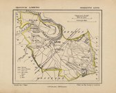Historische kaart, plattegrond van gemeente Linne in Limburg uit 1867 door Kuyper van Kaartcadeau.com