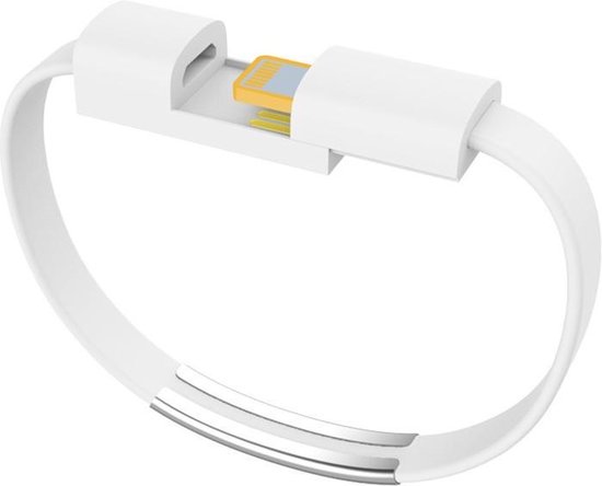 Armband Oplader | iPhone Lader | Plat | Wit | USB Aansluiting | Lightning  Kabel |... | bol