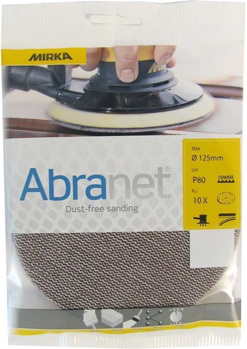 MIRKA Abranet ECO Schuurschijven 125mm *KLEINVERPAKKING* - P180