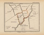 Historische kaart, plattegrond van gemeente Peursum in Zuid Holland uit 1867 door Kuyper van Kaartcadeau.com