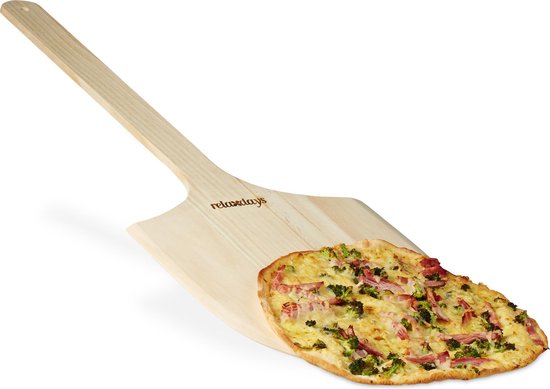 XXL Pizzaschep voor oven / BBQ – houten handgreep – Pizza schep – Pizza spatel - 78 cm bol.com