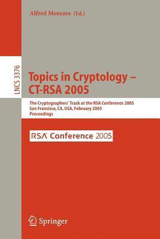 Topics in Cryptology -- CT-RSA 2005 - cover