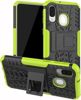 Rugged Kickstand Back Cover - Geschikt voor Samsung Galaxy A40 Hoesje - Groen