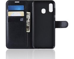Book Case - Geschikt voor Samsung Galaxy A40 Hoesje - Zwart