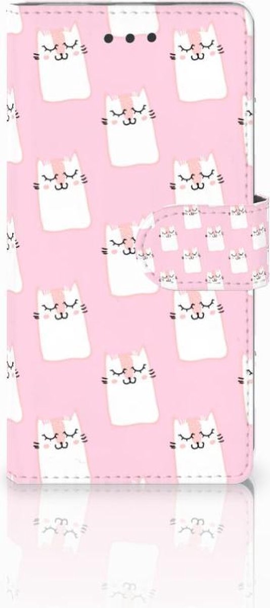 Huawei Ascend P8 Lite Telefoonhoesje met Pasjes Sleeping Cats