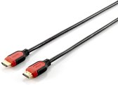 Equip - 1.4 High Speed HDMI kabel - 1 m - Zwart/Rood