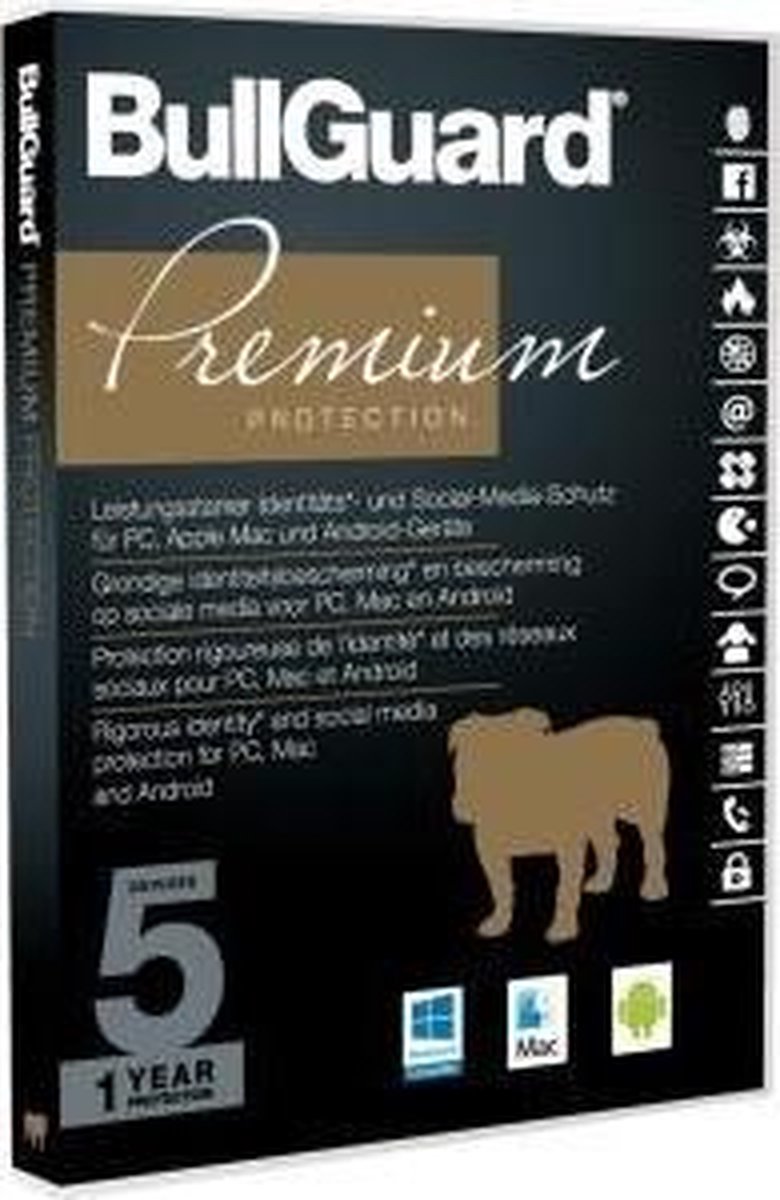 Bullguard Premium ProtectieAttach1Y5UMultiDeviceLicenseMACWINAndroid
