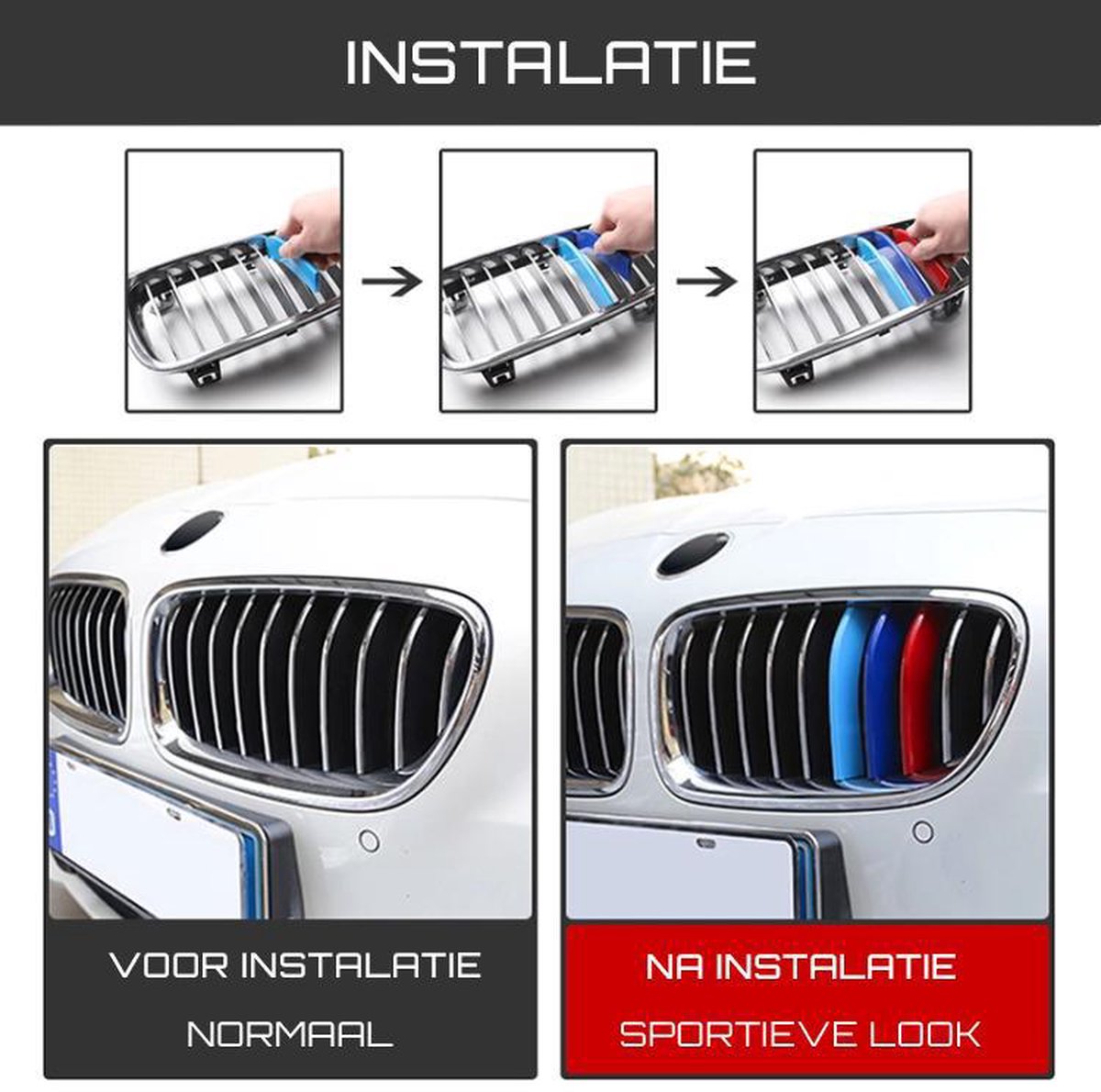 BMW M Kleuren Opzetstuk | Grill 