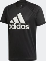 adidas Tee Logo Sportshirt Heren - Black