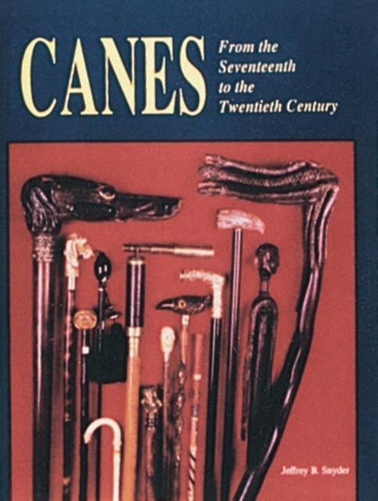 Couverture du livre 'CANES From the Seventeenth to the Twentieth Century' présentant diverses cannes anciennes, dont une avec une tête d'animal.