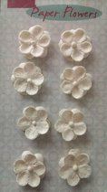 Marianne Design Decoration Paper flowers - white 8assorti