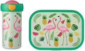 Mepal Lunchset Flamingo - Lunchbox en Schoolbeker
