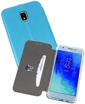 Slim Folio Case - Book Case Telefoonhoesje - Folio Flip Hoesje - Geschikt voor Samsung Galaxy J3 2018 - Blauw