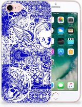 TPU Hoesje iPhone SE (2020/2022) en iPhone 8 | 7 Angel Skull Blue