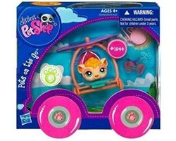 Littlest Pet Shop - Pet's on the go - Hond met vliegtuig - 1847 - Hasbro