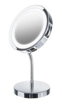 Adler AD 2159 - Make up spiegel - Spiegel met verlichting - 3x vergroting - 15 centimeter - Zilver
