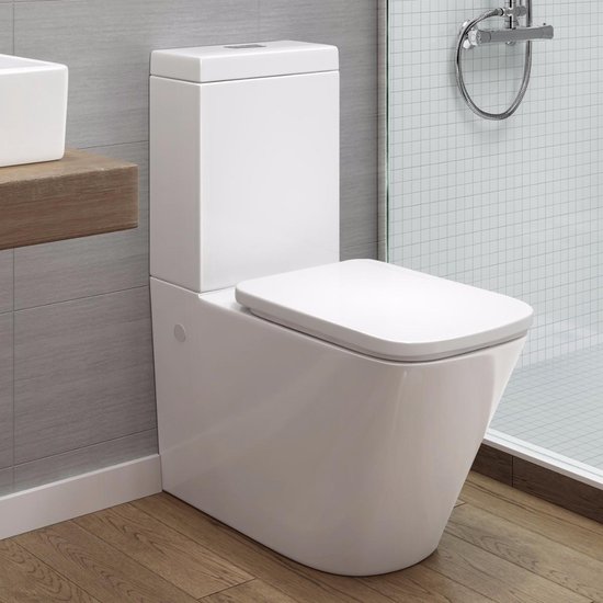 voordeel staan weg Florence Staand Toilet Compleet Met Spoelbak En Softclose Zitting | bol.com