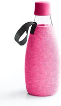 Retap Waterfles met Dop en Hoes - Glas - 0,8 l - Magenta