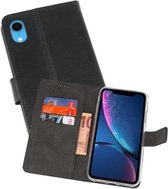 Booktype Telefoonhoesjes - Bookcase Hoesje - Wallet Case -  Geschikt voor iPhone XR - Zwart
