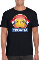 Zwart Kroatie supporter kampioen shirt heren XXL